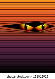 Halloween Background Scary Eyes Orange Vector