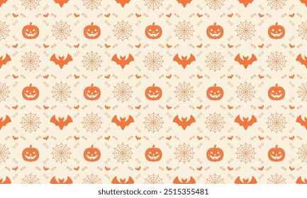 Halloween background scary pattern, orange colors