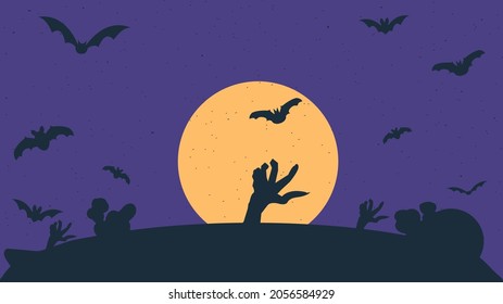 Halloween background scary vector design