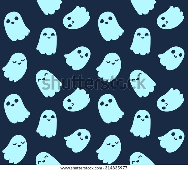 Halloween Background Seamless Pattern Cute Cartoon Stock Vector Royalty Free 314835977