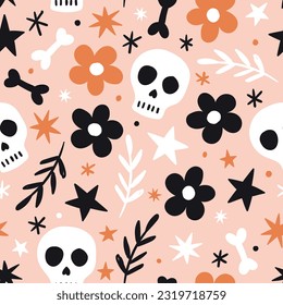 Halloween background. Halloween seamless pattern. Spooky background. Autumn pattern