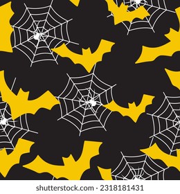 Halloween background. Seamless pattern, vector illustration.