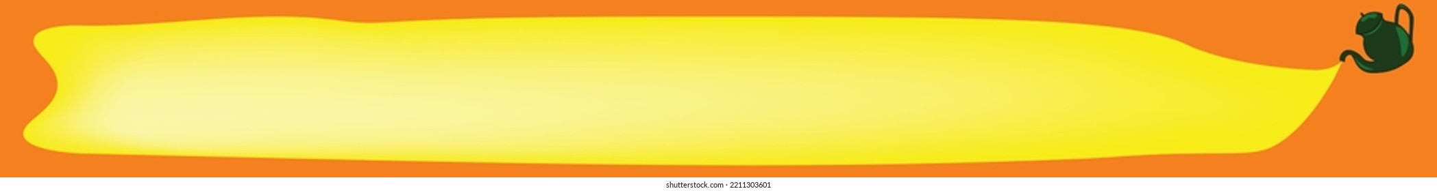 Halloween Background Simple Green Water Jug With Yellow Space For Text Tittle In Orange Background