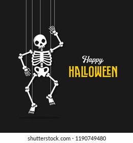 Halloween background with skull and rope