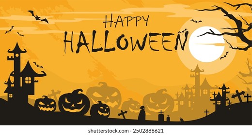 Halloween background with space for text 