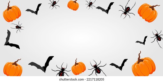 halloween background with space for text. halloween pumpkin border