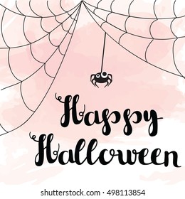 Halloween background with spider web