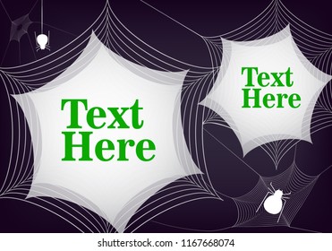 Halloween background spider web. Horror spider web background.