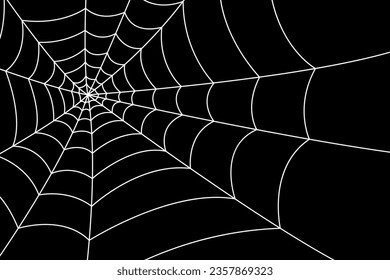 Fondo de Halloween - telaraña sobre superficie negra.