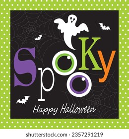 Halloween background with spooky and ghost