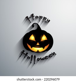 Halloween background with spooky jack o lantern