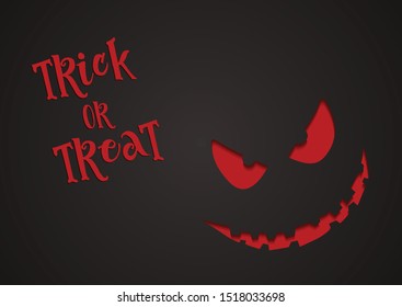 Halloween background with spooky pumpkin face
