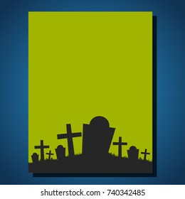 Halloween background with style flat design vector illustration.