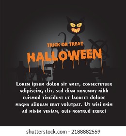 halber Hintergrund. geeignet für den Gruß bei Halloween-Veranstaltungen.