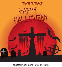 halloween background. suitable for greeting when celebrating Halloween events.	
