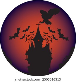 Halloween background. suitable for greetings when celebrating Halloween. orange background
