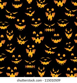 Antecedentes de Halloween - Espuma sonriente de dientes frente a siluetas en la oscuridad