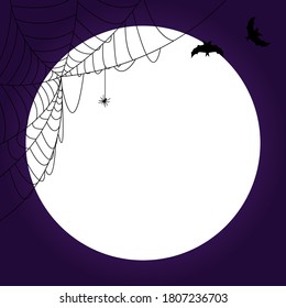 Halloween Background Template with Empty Place for Text. Vector illustration EPS10