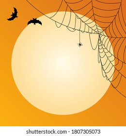 Halloween Background Template with Empty Place for Text. Vector illustration EPS10