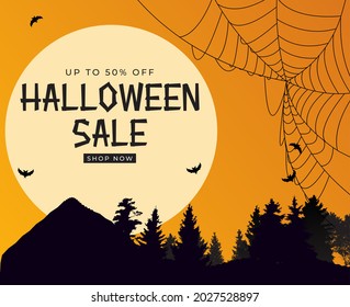 Plantilla de fondo de Halloween con lugar vacío para texto. Ilustración del vector EPS10
