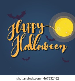 Halloween background and text.