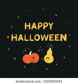 Halloween background, Halloween theme, Halloween doodles, set of Halloween elements, ghost, mummy, skull, zombie, silhouette of a spider, cobweb