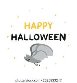 Halloween background, Halloween theme, Halloween doodles, set of Halloween elements, ghost, mummy, skull, zombie, silhouette of a spider, cobweb