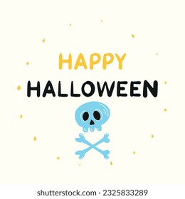 Halloween background, Halloween theme, Halloween doodles, set of Halloween elements, ghost, mummy, skull, zombie, silhouette of a spider, cobweb