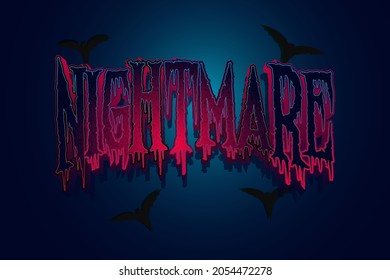 Halloween background theme nightmare style. Halloween design for banner, poster invitation background vector illustration.