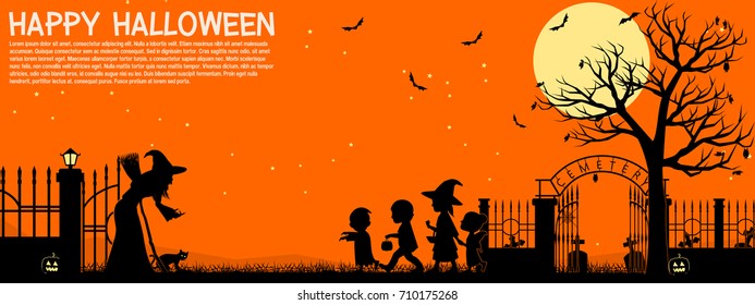Halloween background, there are 4 unique layers .( orange,yellow, black ,dark orange) easy to manage color.
