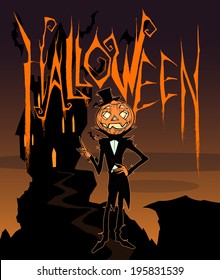 Halloween background with title