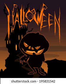 Halloween background with title