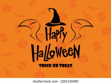 halloween background and trick or treat picture illustration