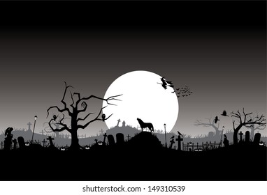 Halloween background, vector