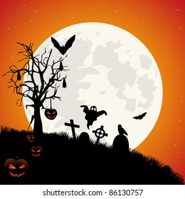 Halloween background. Vector