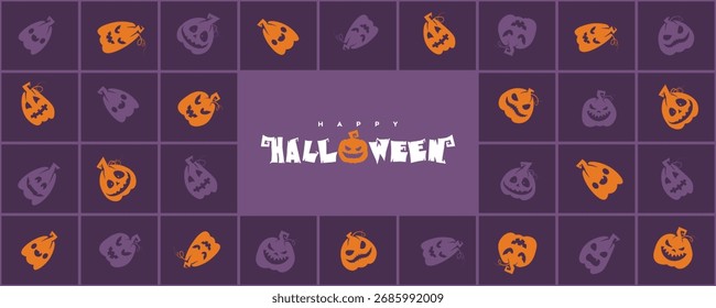 Vetor de plano de fundo de Halloween para Banner, Card, Poster, Template e Frame