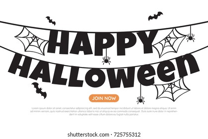 Halloween Background Vector background for banner, poster, flyer