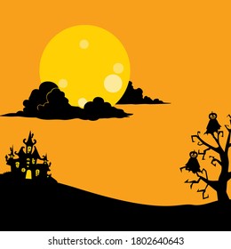 Halloween background vector for banners, posters and cards
