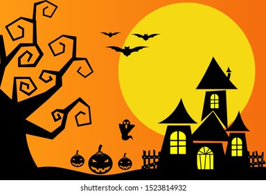 HALLOWEEN BACKGROUND VECTOR COLLECTION - LANDSCAPE