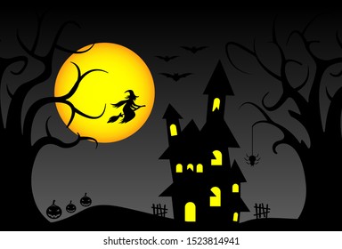 HALLOWEEN BACKGROUND VECTOR COLLECTION - LANDSCAPE