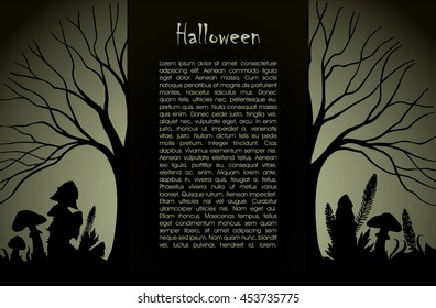 Halloween background vector design silhouette