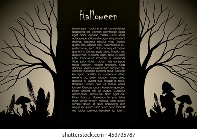 Halloween background vector design silhouette