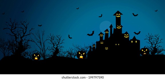 Halloween Background in VECTOR/ Eps10, Useful BG for your designs.  Premium Quality, Genuine and Satisfaction, Easy to Edit 