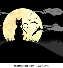 halloween background - vector illustration