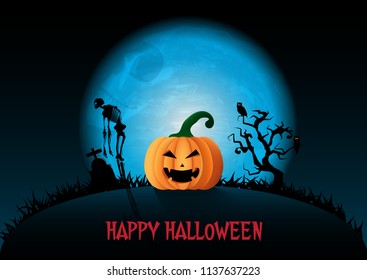 Halloween background . Vector Illustration