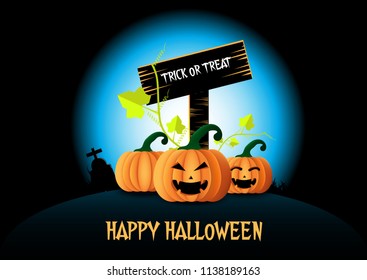 halloween background . Vector Illustration
