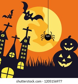 Halloween background vector illustration