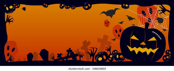 Halloween background vector illustration