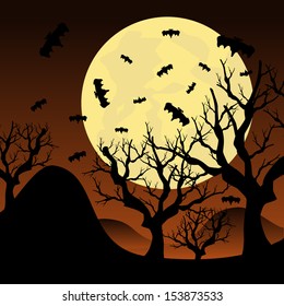 Halloween background, Vector illustration