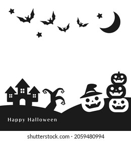 Halloween background of vector illustration